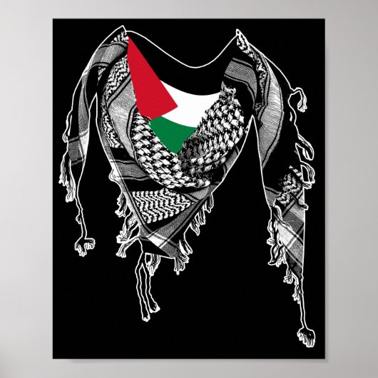 Palestijnse sjaal, Palestijnse vlag Poster (Voorkant)