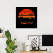 Palestijnse skyline ontwerp Palestijnse kunst Poster (Thuiskantoor)