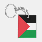 Palestijnse staatsvlag acryl sleutelhanger (Voorkant Links)