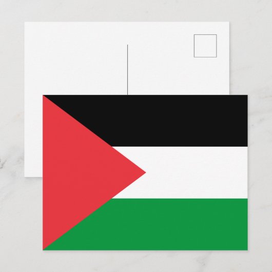 Palestijnse staatsvlag briefkaart (Voorkant / Achterkant)