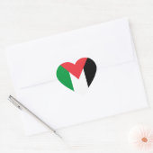 Palestijnse staatsvlag hart sticker (Envelop)