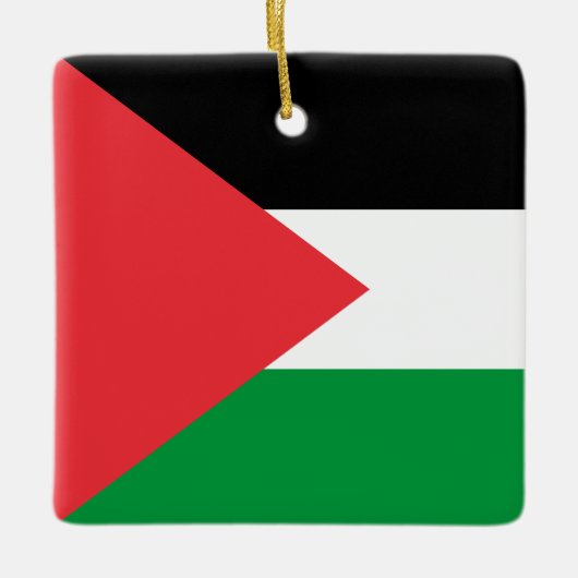 Palestijnse staatsvlag keramisch ornament (Voorkant)
