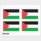 Palestijnse staatsvlag rechthoekige sticker (Vel)