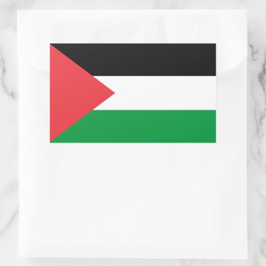 Palestijnse staatsvlag rechthoekige sticker (Tas)
