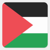 Palestijnse staatsvlag vierkante sticker (Voorkant)