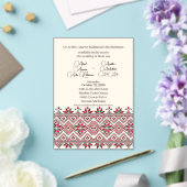 Palestijnse Tatreez 2 acryl wo. Uitnodiging (Insitu (Huwelijk))