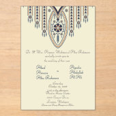 Palestijnse Tatreez 3 acryl wo. Uitnodiging (Voorkant)