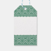 Palestijnse Tatreez-afdruk in groen Cadeaulabel (Achterkant)