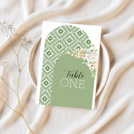 Palestijnse Tatreez-bogen in groen Kaart