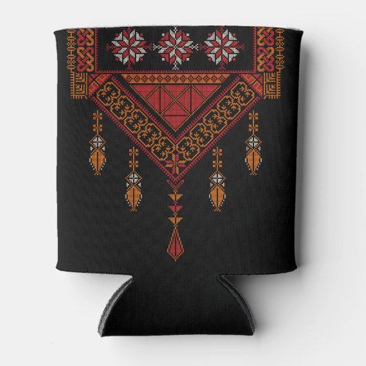 Palestijnse Tatreez borduurwerk | Palestijnse kuns Blikjeskoeler (Voorkant)