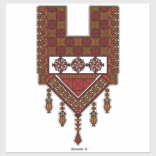 Palestijnse Tatreez borduurwerk   Palestijnse kuns Sticker