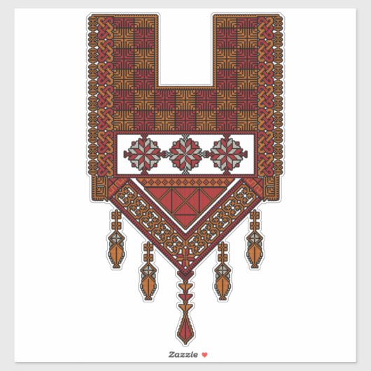 Palestijnse Tatreez borduurwerk | Palestijnse kuns Sticker (Vel)