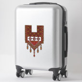 Palestijnse Tatreez borduurwerk | Palestijnse kuns Sticker (Koffer)