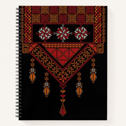 Palestijnse Tatreez borduurwerk |Palestijnse kunst Notitieboek (Voorkant)