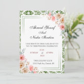 Palestijnse Tatreez bruiloft uitnodiging (Staand voorkant)