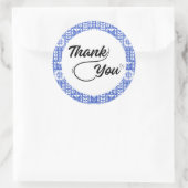 Palestijnse Tatreez in blauw Bedankt Sticker (Tas)