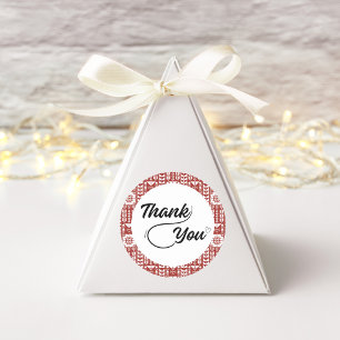 Palestijnse Tatreez in rode bedanksticker Ronde Sticker