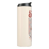 Palestijnse Tatreez met Palestijnse Arabische naam Thermosbeker (Gedraaid links)