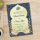 Palestijnse Tatreez Moslim trouwkaart uitnodiging