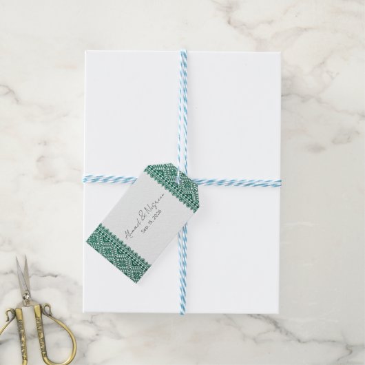 Palestijnse Tatreez Print Cadeautags Cadeaulabel (Met Touw)