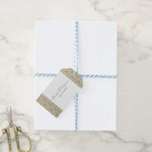 Palestijnse Tatreez Print Cadeautags Cadeaulabel (Met Touw)