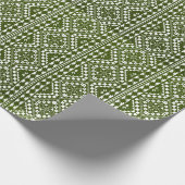 Palestijnse Tatreez print in groen inpakpapier (Hoek)