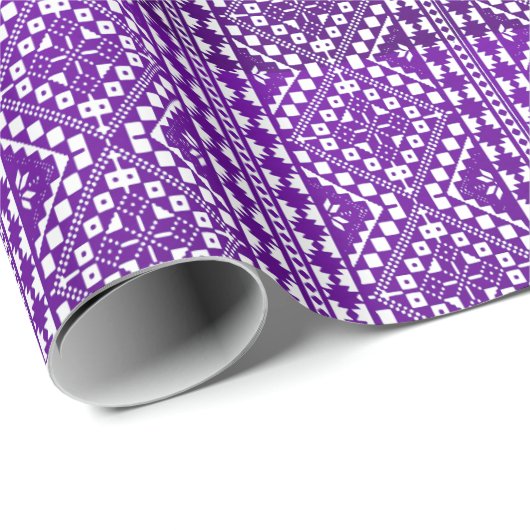 palestijnse tatreez print in Paarse inpakpapier (Rol Hoek)
