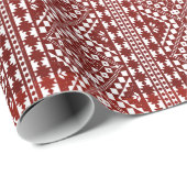 Palestijnse Tatreez print in rood inpakpapier (Rol Hoek)