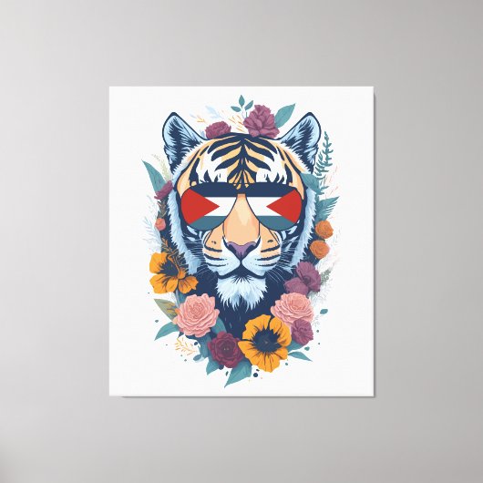 Palestijnse tijger - Palestine FLAG Canvas Afdruk (Voorkant)