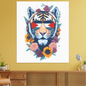 Palestijnse tijger - Palestine FLAG Canvas Afdruk (Insitu (Woonkamer))