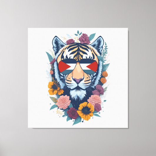 Palestijnse tijger - Palestine FLAG Canvas Afdruk (Voorkant)