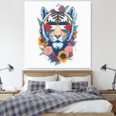 Palestijnse tijger - Palestine FLAG Canvas Afdruk (Insitu (Slaapkamer))