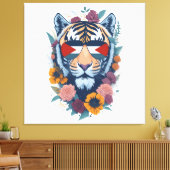 Palestijnse tijger - Palestine FLAG Canvas Afdruk (Insitu (Woonkamer))