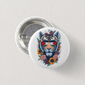 Palestijnse tijger - Palestine FLAG Ronde Button 3,2 Cm (Voorkant /achterkant)