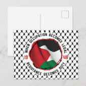 Palestijnse Verzetsbezetting Mensenrechten Feestdagenkaart (Voorkant / Achterkant)