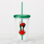 Palestijnse verzetsstrijders steken de kop op in W Acryl Drinkbeker (Voorkant)