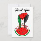 Palestijnse verzetsstrijders steken de kop op in W Bedankkaart (Voorkant)