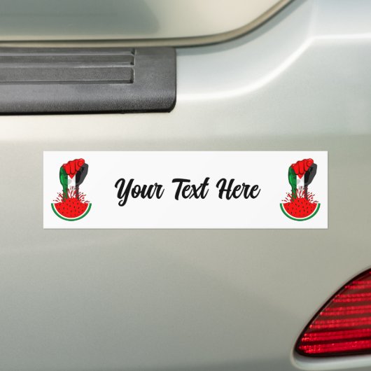 Palestijnse verzetsstrijders steken de kop op in W Bumpersticker (Op auto)