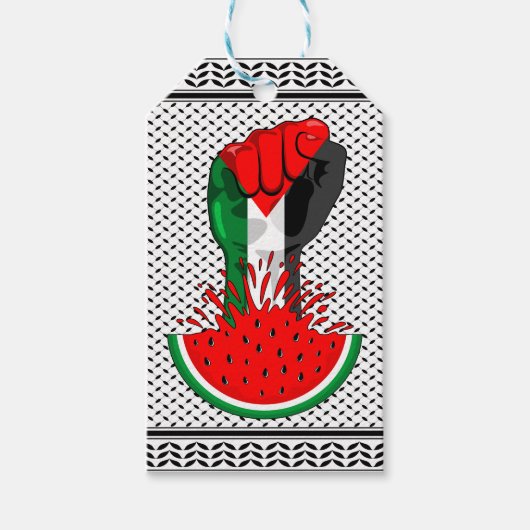 Palestijnse verzetsstrijders steken de kop op in W Cadeaulabel (Voorkant)