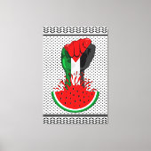 Palestijnse verzetsstrijders steken de kop op in W Canvas Afdruk (Voorkant)