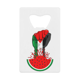 Palestijnse verzetsstrijders steken de kop op in W Creditkaart Flessenopener