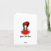 Palestijnse verzetsstrijders steken de kop op in W Feestdagen Kaart (Achterkant)