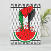 Palestijnse verzetsstrijders steken de kop op in W Feestdagenkaart (Staand voorkant)