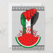 Palestijnse verzetsstrijders steken de kop op in W Feestdagenkaart (Voorkant)