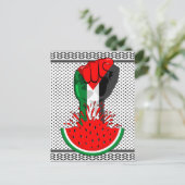 Palestijnse verzetsstrijders steken de kop op in W Feestdagenkaart (Staand voorkant)