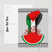 Palestijnse verzetsstrijders steken de kop op in W Feestdagenkaart (Voorkant / Achterkant)