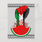 Palestijnse verzetsstrijders steken de kop op in W Feestdagenkaart (Voorkant)