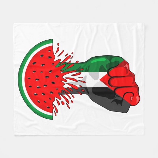 Palestijnse verzetsstrijders steken de kop op in W Fleece Deken (Voorkant (Horizontaal))