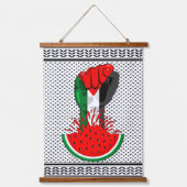 Palestijnse verzetsstrijders steken de kop op in W Hangend Wandkleed (Voorkant)