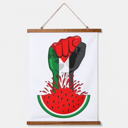 Palestijnse verzetsstrijders steken de kop op in W Hangend Wandkleed (Voorkant)